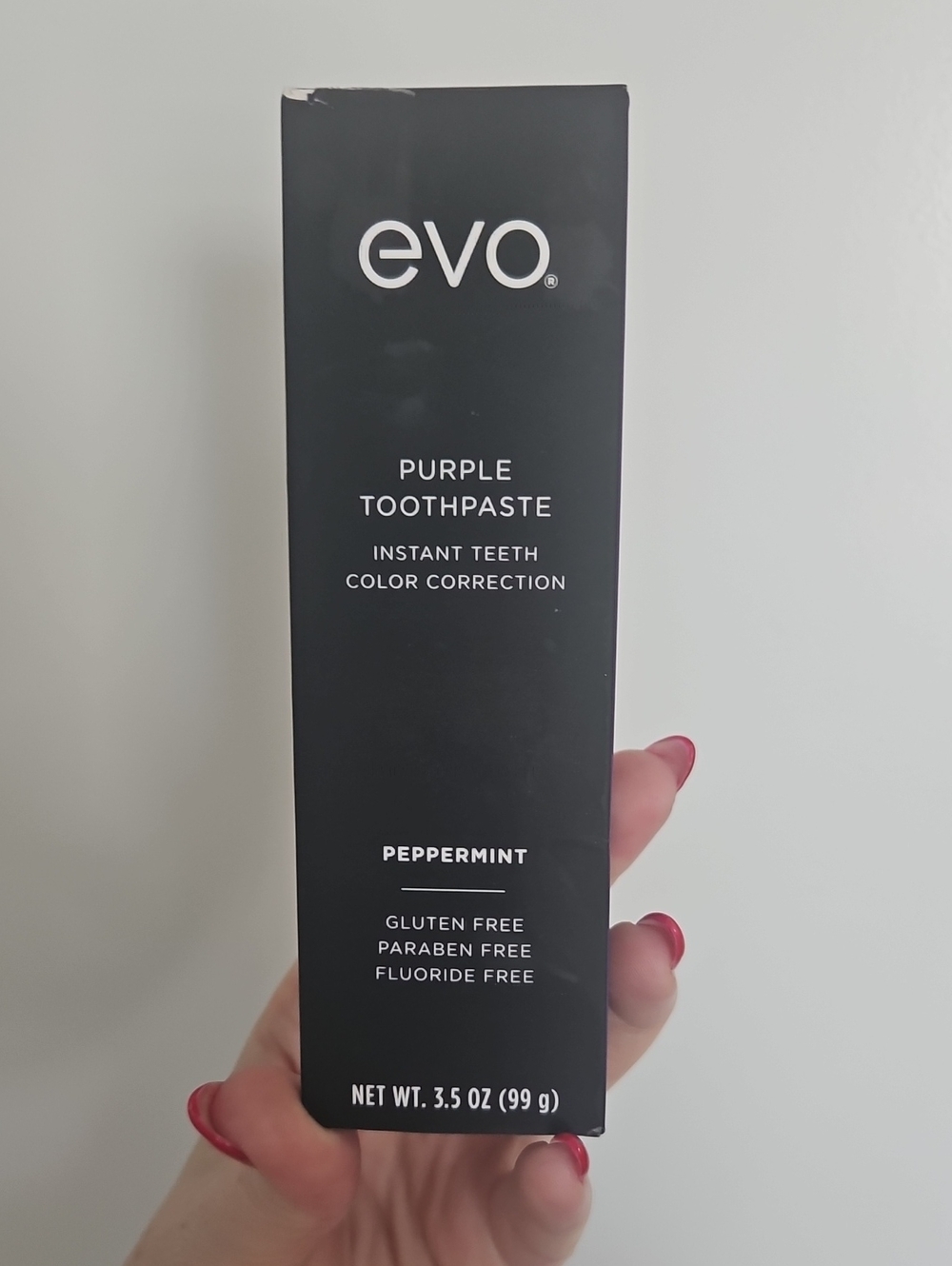 evo Purple Toothpaste Peppermint - Instant Color Correction (Purple)